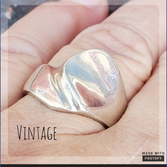Vintage‎ sterling abstract ring 7.75-8 - Picture 8 of 8